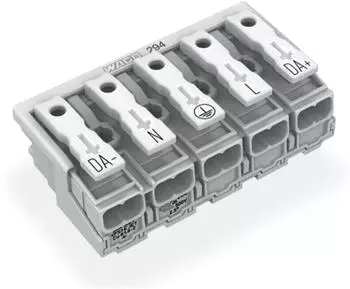 Wago Leuchtenanschlussklemme, Drücker extern, ohne PE-Kontakt, weiß (294-4095/5025-000)