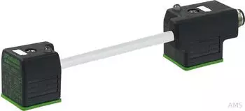 Murrelektronik M12-Stecker auf Doppelventilstecker mit Anschlussleitung, schwarz/grau (7000-41601-2360000)