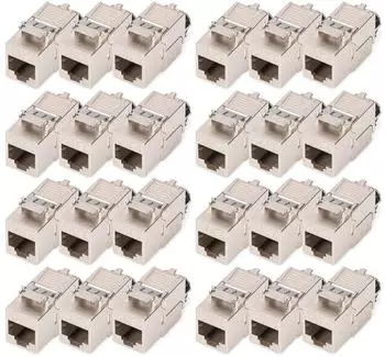 Digitus CAT 8.1 Keystone Modul, geschirmt, werkzeugfreier Montageanschluss 24 St&uuml;ck (DN-93816-24)