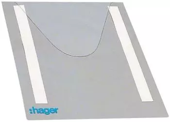 Hager Schaltplantasche zur Aufbewahrung, Klarsicht, DIN A4, selbstklebend (FZ794)