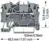 Wago Durchgangsklemme Serie 2001 mit Push-in CAGE CLAMP (2001-1201)