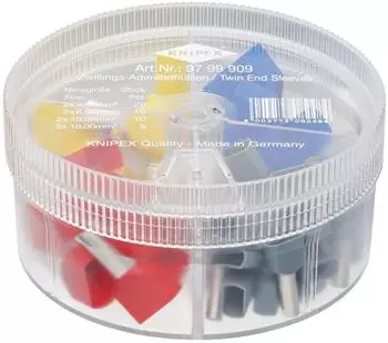 Knipex Sortimentsboxen Mit 45 Twin-Aderendh&uuml;lsen 4-teilig (97 99 909)