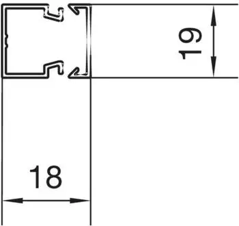 Hager Leitungsf&uuml;hrungskanal PVC, LF 20x20mm reinwei&szlig; (LFH2002009016)