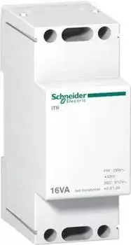 Schneider Electric Klingeltransformator iTR, 230V, 50-60Hz, Ausgang 8-12V, 16VA (A9A15212)