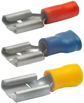 Klauke Flachsteckh&uuml;lsen isoliert, 1,5-2,5 m&sup2;, blau, 100 St&uuml;ck (730)