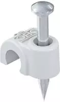 OBO 2227738, OBO ISO-Nagel-Clip Typ 2004, mit Nagel, 2 x 35 mm, f&uuml;r Kabel-&Oslash; 9...