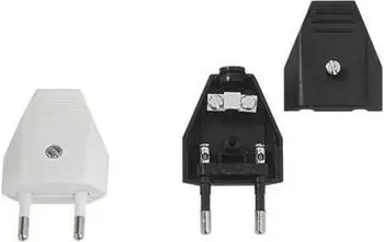 Bachmann Euroflachstecker Schraubanschluss wei&szlig; 3 St&uuml;ck (900.011)