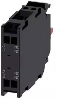 Siemens Kontaktmodul mit 2 Schaltgliedern, 2&Ouml;, Federzuganschluss, f&uuml;r Frontplattenbefestigung (3SU1400-1AA10-3EA0)
