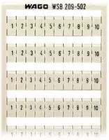 Wago 209-502, WAGO 209-502 WMB-Beschriftungskarte bedruckt 1 ... 10 Aufdruck