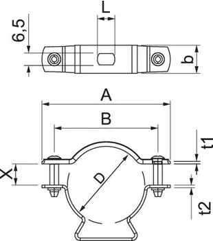 OBO Bettermann Abstandschelle 733 A2 (1362994)