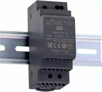 Mean Well Hutschienen-DC/DC-Wandler (DIN-Rail) 12 V/DC 2.5A 30W Anzahl Ausg&auml;nge: 1 (DDR-30L-12)