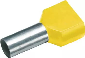 Cimco Zwillings-Aderendhülse 2 x 1,0 mm²/10 mm, FR 1, gelb (18 7736)