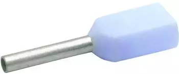 Klauke Isolierte Zwillingsaderendh&uuml;lsen 2x 0.25mm&sup2; hellblau, 100 St&uuml;ck (8678)