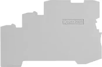 Wago Abschluss- und Zwischenplatte 1 mm dick f&uuml;r 3-Leiter-Klemmen grau (2000-5391)
