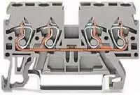 Wago 870-831, WAGO 870-831 4-Leiter-Durchgangsklemme 2,5 mm&sup2; CAGE CLAMP grau