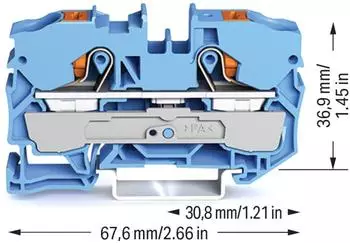 Wago Durchgangsklemme Serie 2210, blau (2210-1204)