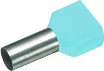 Cimco Zwillings-Aderendh&uuml;lse 2 x 0,34 mm&sup2;/8 mm, FR DIN, t&uuml;rkis (18 7701)
