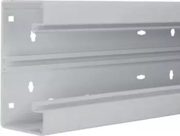 Hager PVC-Br&uuml;stungskanal-Unterteil BR, frontrastend, f&uuml;r Oberteil 80mm in Lichtgrau (BR6513017035)