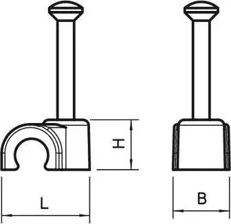 OBO Bettermann ISO-Nagel-Clip Typ 2006, reinwei&szlig; (2225417)