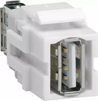 Hager Keystone Modul, universal, USB, USB 2.0 A-Buchse auf USB 2.0 A-Buchse (VZ20US)