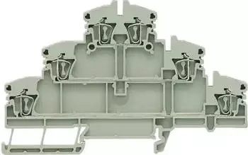Weidm&uuml;ller ZDLD 2.5-2N Mehrstock-Reihenklemme, Zugfederanschluss, 2.5 mm&sup2;, 500 V, 20 A, dunkelbeige (1782300000)