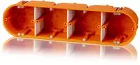 f-tronic 7350064, Hohlwand Ger&auml;tedose F-Tronic massiv, 4-fach, d=68mm t=60mm