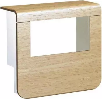 Hager Ger&auml;tetr&auml;ger-Oberteil mit seitlichen Spiegelfl&auml;chen SL 20x55mm Dekor Buche (SL20055932D2)