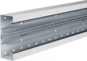 Hager Br&uuml;stungskanal-Unterteil C-profil zu BRS 66x170 mm Oberteil 120 mm Stahl verkehrswei&szlig; (BRS651701B9016)