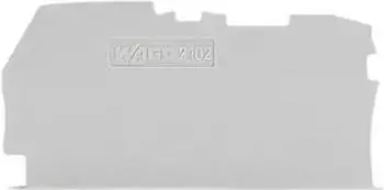 Wago Abschluss- und Zwischenplatte 0,8 mm dick grau (2102-1291)