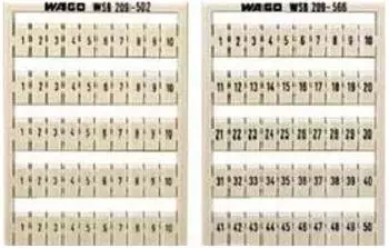 Wago WMB-Beschriftungskarte als Karte bedruckt 1 ... 10 (10x) nicht dehnbar Aufdruck senkrecht aufrastbar wei&szlig; (209-506)