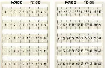 Wago WMB-Beschriftungskarte als Karte bedruckt 21 ... 30 (10x) dehnbar 4 - 4,2 mm Aufdruck waagerecht aufrastbar wei&szlig; (793-4504)