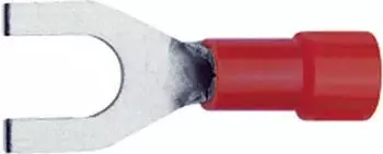 Klauke Isolierter Quetschkabelschuh Gabelform 0.5-1mm&sup2;, rot (620C6)