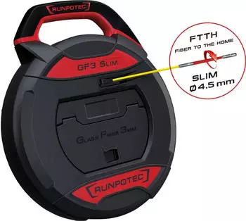 Runpotec GF3 SLIM Kabeleinziehger&auml;t ohne Meterz&auml;hler, Glasfaserstab &Oslash; 3 mm (10211)
