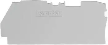 Wago Abschluss- und Zwischenplatte 2,5 mm dick grau (2104-1291)