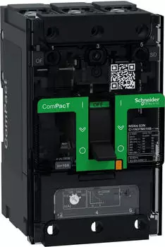 Schneider Electric Kompaktleistungsschalter ComPacT NSXm 16 A mit TM16D 3P 50kA/415V Sammelschiene (C11N3TM016B)