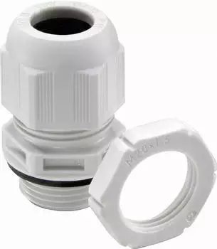 Wiska ESKV-SET 25 LG Kabelverschraubung mit Gegenmutter, Kunststoff, M25, RAL 7035 (10066527)