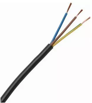 Kopp Schlauchleitung H05VV-F 3Gx1,5mm&sup2;, 3-adrig, 25m Ring, schwarz (153725001)
