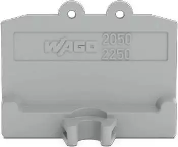 Wago Abschlussplatte mit Befestigungsflansch 1,3 mm dick grau (2050-381)
