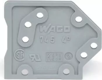 Wago Abschlussplatte 1,5 mm dick anrastbar grau (745-100)