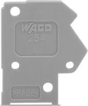Wago Abschlussplatte 1 mm dick anrastbar schwarz (254-900)
