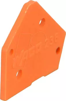 Wago Abschlussplatte 1 mm dick anrastbar orange (236-600)