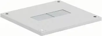 Hager Verschlussplatte schiebbar f&uuml;r Schrank univers, IP54, SKI, unten, 20x350x400 mm (FZ871D)