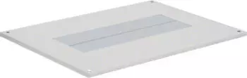 Hager Verschlussplatte schiebbar f&uuml;r Schrank univers, IP54, SKI, unten, 20x850x600 mm (FZ763D)