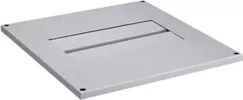 Hager Verschlussplatte schiebbar f&uuml;r Schrank univers, IP54, SKI, unten, 20x600x400 mm (FZ872D)