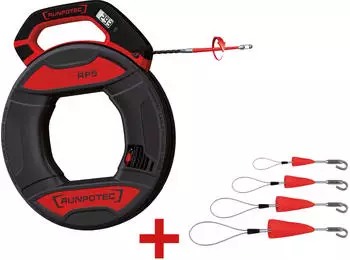 Runpotec RP5 mit digitalem Meterz&auml;hler - 30 m + Kabelziehschlaufe mit Haken - 4er Set (11153)