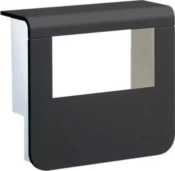 Hager Ger&auml;tetr&auml;ger-Oberteil mit seitlichen Spiegelfl&auml;chen SL 20x55mm graphitschwarz (SL200559329011)