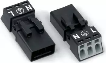 Wago Stecker 3-polig Kod. A 1,50 mm&sup2; schwarz (890-213)
