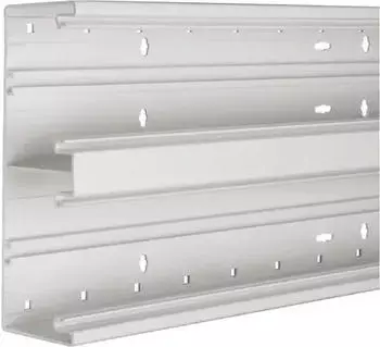 Hager Br&uuml;stungskanal-Unterteil PVC frontrastend BR 68x210mm OT 2x80mm in lichtgrau (BR652101D7035)