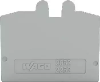 Wago Abschlussplatte grau (2052-1291)