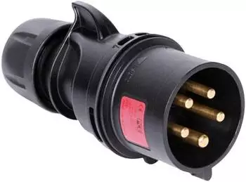 PCE CEE 32A 5pin Turbo Twist, schwarz (025-6x)
